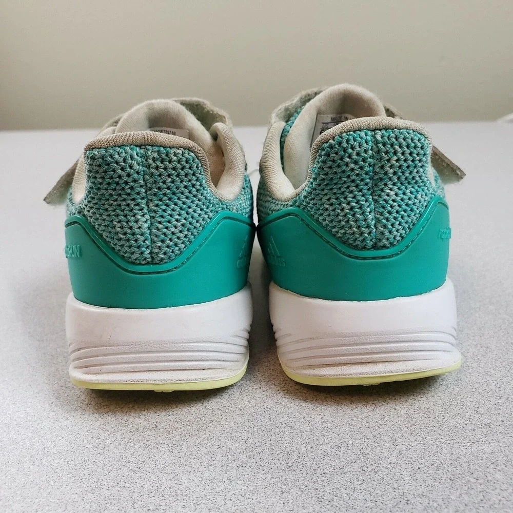 Adidas Kids Rapidarun El CQ0141 Ivory Teal Low Top Comfort Running‎ Shoes Size 6